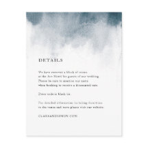 Carte Indigo Watercolor Wash Détails