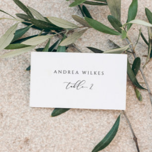 Carte individuelle simple moderne Mariage plat