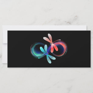 Carte Infini avec libellules lumineuses