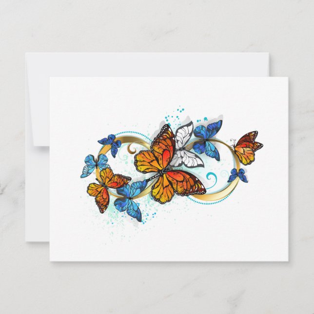 Carte Infinité de papillons monarques (Devant)