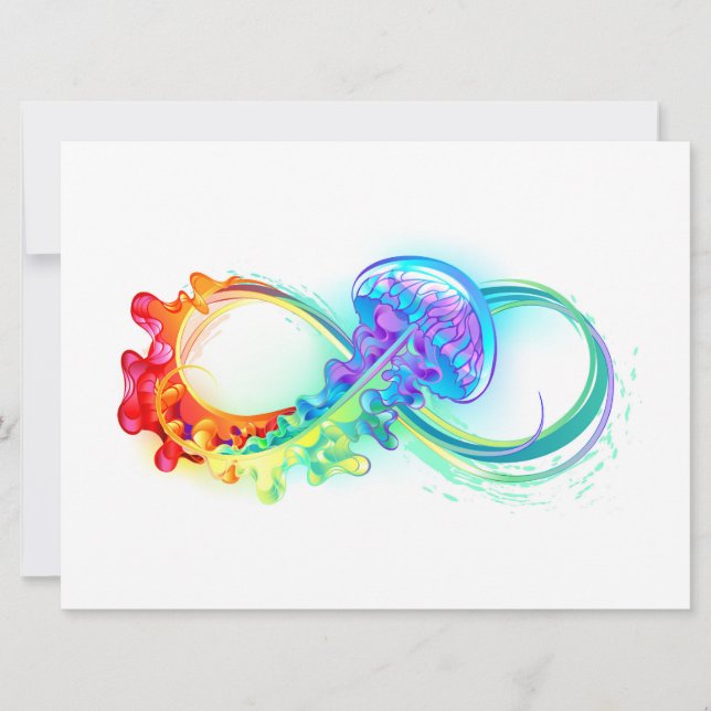 Carte Infinity avec Rainbow Jellyfish (Devant)