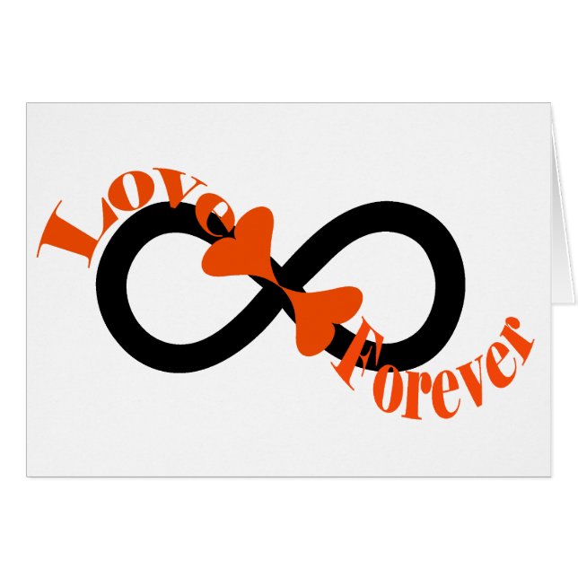 Carte Infinity Love Heart personnalisable (Devant horizontal)