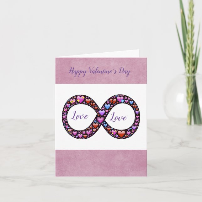 Carte Infinity Love La Saint-Valentin d'Emoji (Devant)