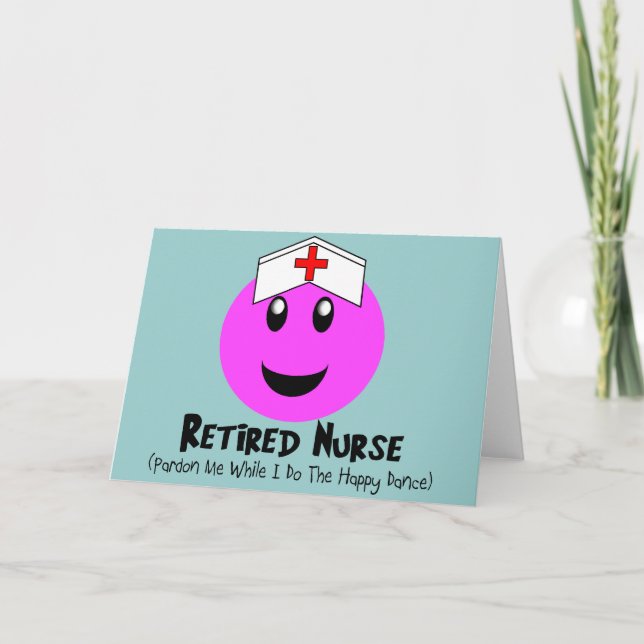 Carte Infirmière à la retraite Cadeaux "Joyeuse danse ro (Devant)