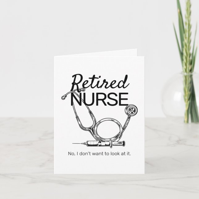 Carte Infirmière à la retraite Médicale RN Retraite (Devant)