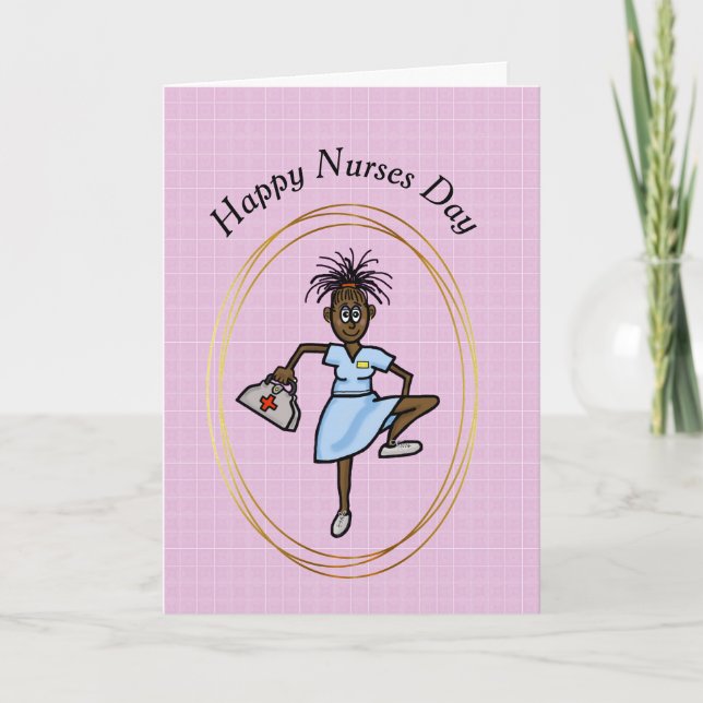 Carte infirmière afro-américaine (Devant)