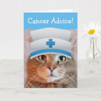 Infirmière amusante Chat conseil sur le cancer