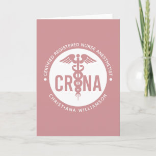 Carte Infirmière anesthésiste certifiée CRNA personnalis