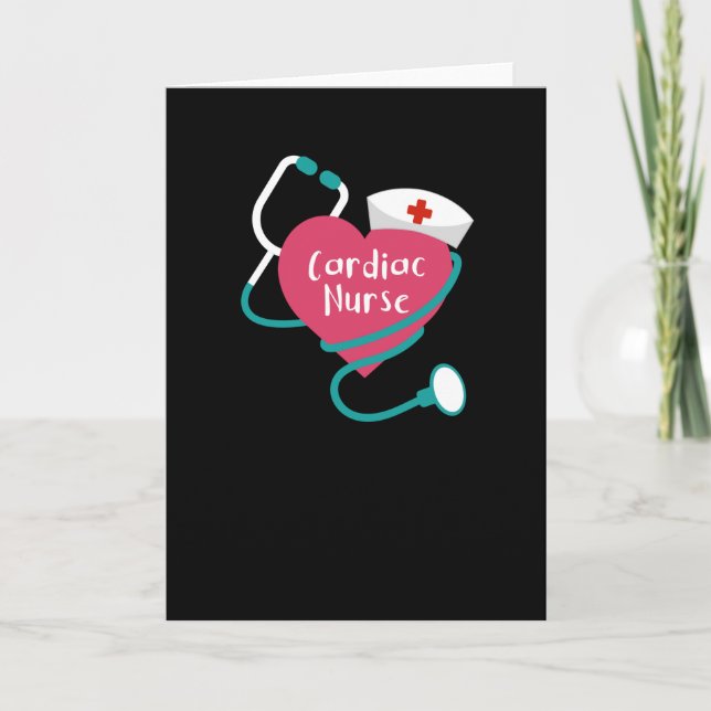 Carte Infirmière Cardiaque Valentines Jour Stethoscope C (Devant)