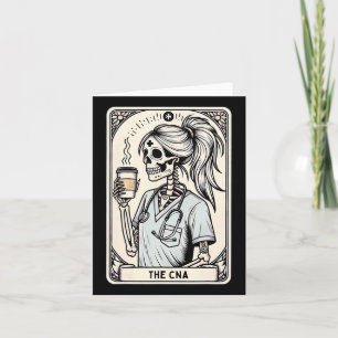 Carte Infirmière certifiée Istant Tarot Card Skeleton Cn