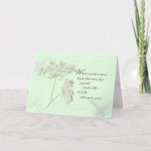 Carte Infirmière de la RN Félicitations au Fleur sauvage