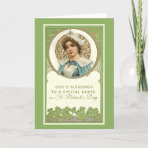 Carte Infirmière Docteur St. Patrick's Day Blessing Priè