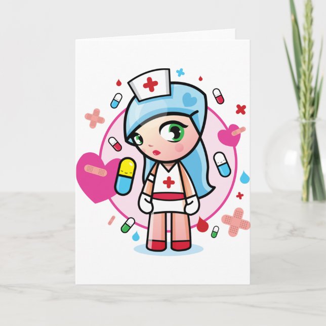 Carte infirmière douce (Devant)