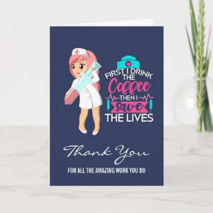 Carte Infirmière drôle disant avec une grosse aiguille h