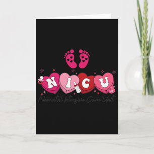 Carte Infirmière en néonatologie Saint-Valentin Cœur Bon