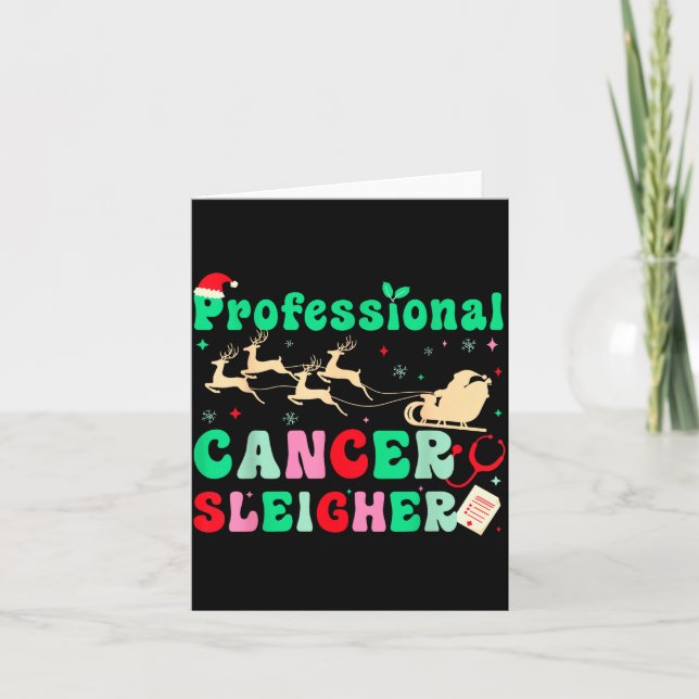 Carte Infirmière en oncologie professionnelle groovy tue (Devant)