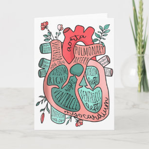Carte Infirmière en soins intensifs de cardiologie du cœ