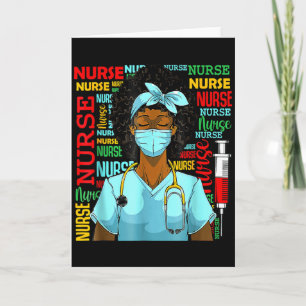 Carte Infirmière femmes noires histoire noire afro fiert