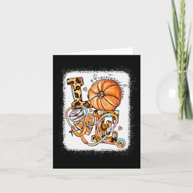Carte Infirmière inscrite Vie Automne Thanksgiving Rn (Devant)