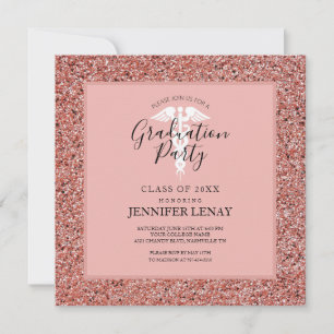 Carte Infirmière Pink Rose Rose Gold Parti Médicale