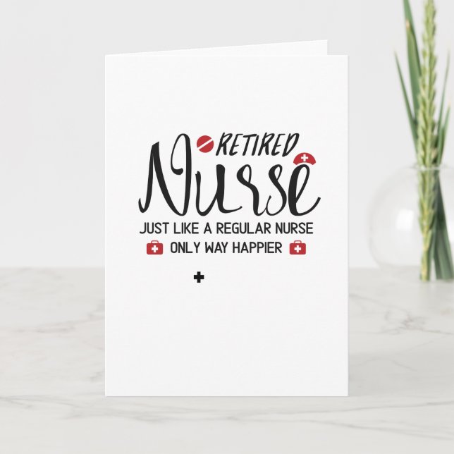 Carte Infirmière retraitée Grand cadeau Infirmière retra (Devant)