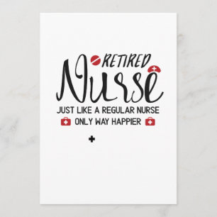 Carte Infirmière retraitée grand par cadeau retraitée