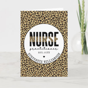 Carte Infirmière sur mesure NP cheetah Graduation