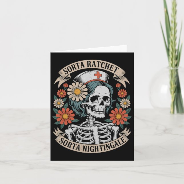 Carte Infirmière un peu brusque un peu Nightingale squel (Devant)