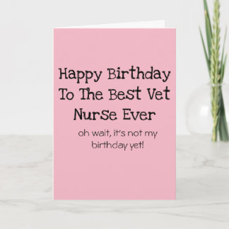 Carte Infirmière vétérinaire Anniversaire