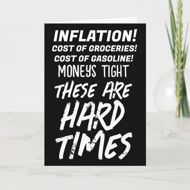 CARTE INFLATION FUNNY JOKE BANTHDAY GREETING CARD (Devant)