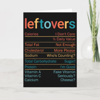 Carte Informations nutritionnelles de restes de repas dr