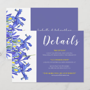 Carte Informations sur le beau bouquet floral d'iris ble