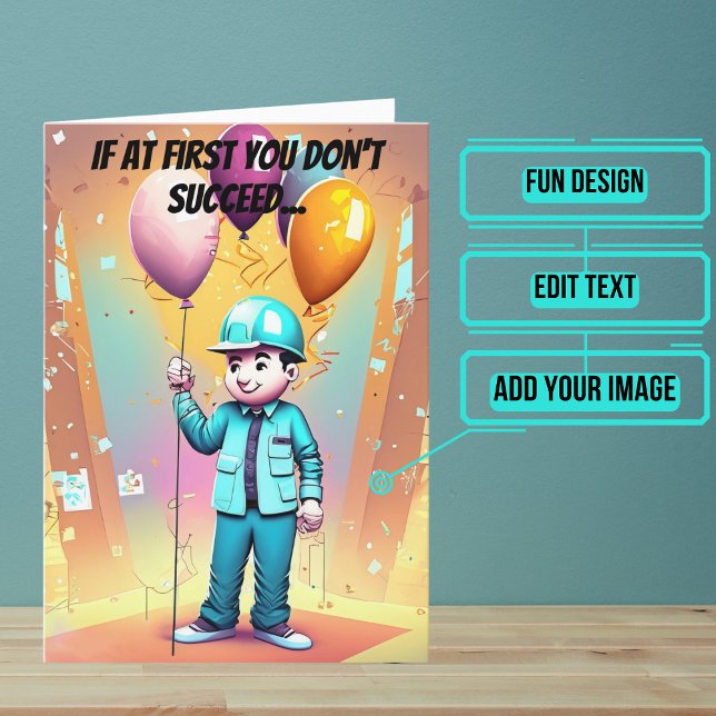 Carte Ingénieur mâle coloré Anniversaire (This lovely card is specifically for the engineer friend or family member in your life. )