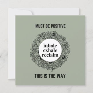 Carte Inhale Exhale Reclaim | Doit être un aimant positi