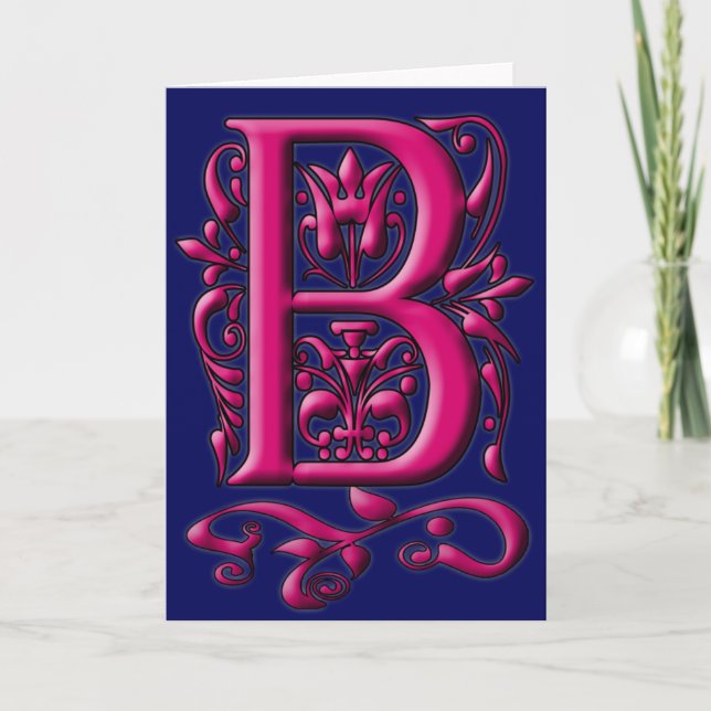 Carte initiale de monogramme de marine de B (Devant)