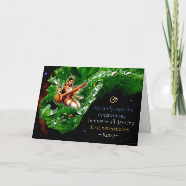 Carte "Inner music" Rumi Greeting Card (Devant)