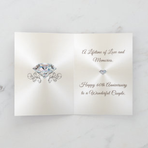 Carte Inséparable et diamant 60e anniversaire