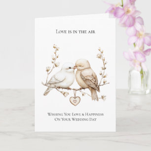 Carte Inséparables romantiques Mariage de coeur
