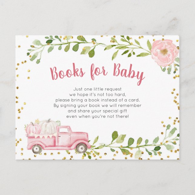 Carte insérée Livres pour bébé Camion de citrouill (Devant)