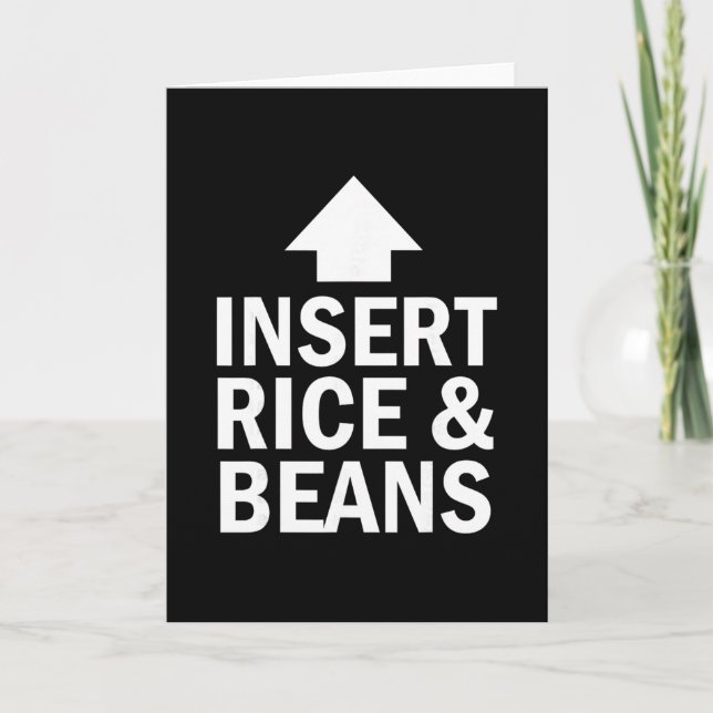 Carte Insert Rice And Beans Thanksgiving Pointing Arrow  (Devant)