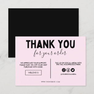 Carte Insertion de supports de Merci