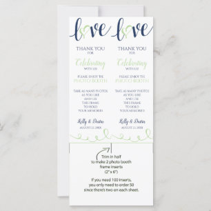 Carte Insertions de cadres de cabine photo mariage Mar