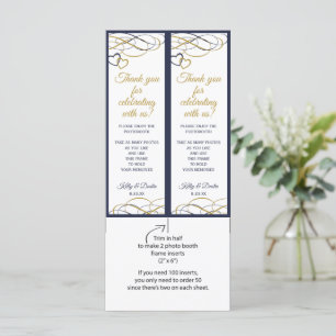 Carte Insertions mariages de la cabine photo - Dark Navy