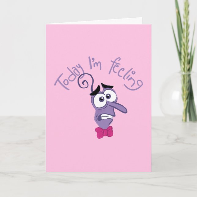 Carte Inside Out 2 Aujourd’hui je ressens une peur graph (Devant)