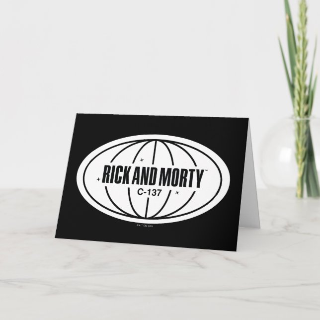 Carte Insigne de cote Retro Rick et Morty C-137 (Devant)