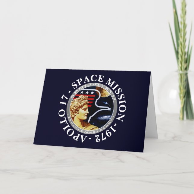 Carte Insigne de mission spatiale Apollo 17 1972 (Devant)