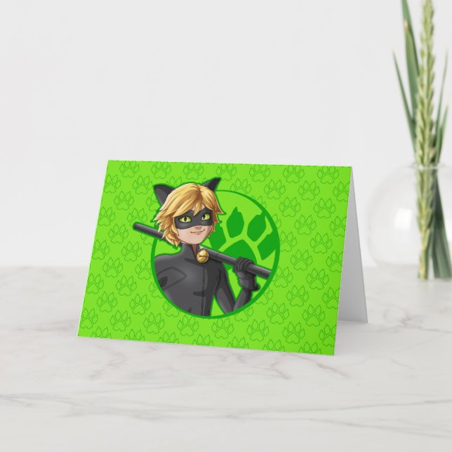 Carte Insigne vert Cat Noir (Devant)