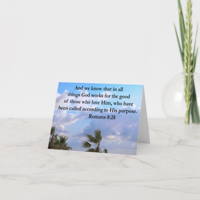 CARTE INSPIRANT DES ROMAINS 8:28 (Devant)