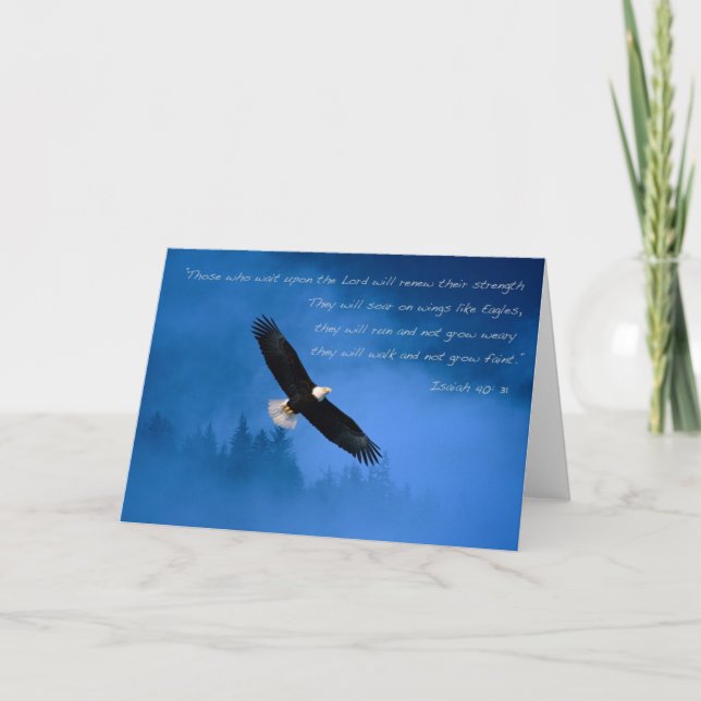 Carte Inspiration Bible Verse Isaïe (Devant)