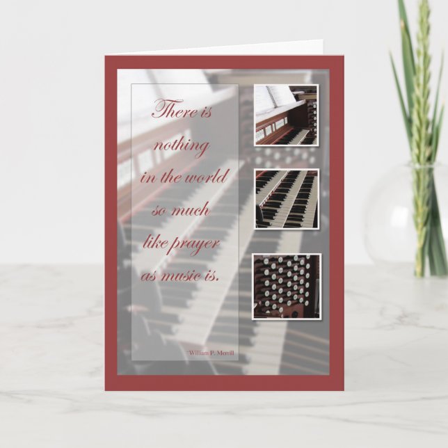 Carte Inspiration de musique, organe (Devant)
